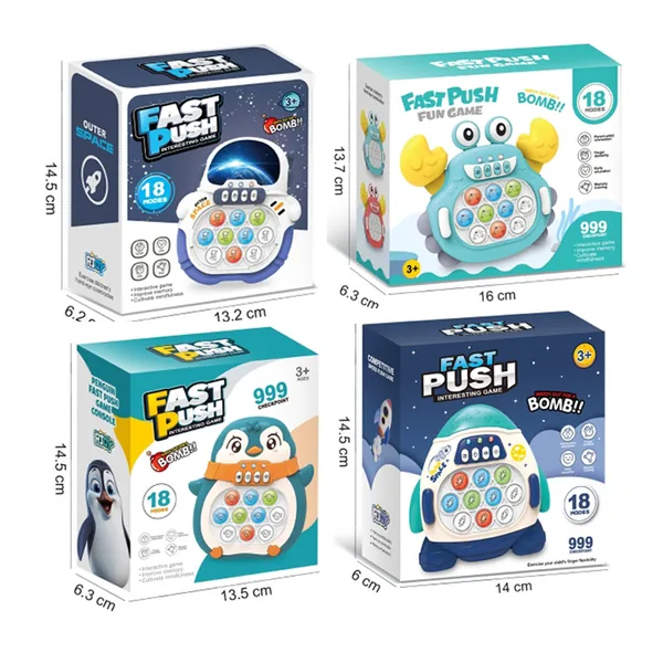 Crab-Shape Light-Up Push Game