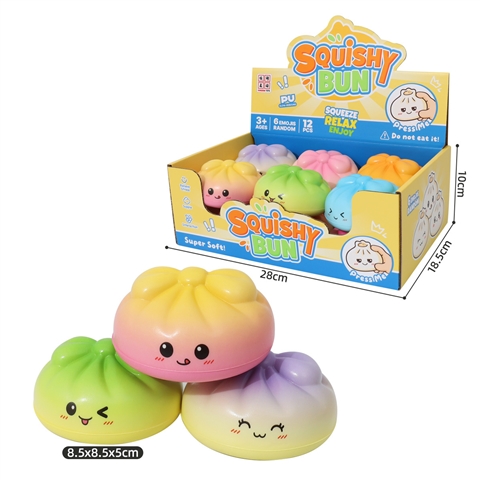 Gradient Bun Squishy in Counter Display