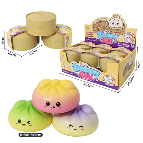 Gradient Bun Squishy with Steamer
