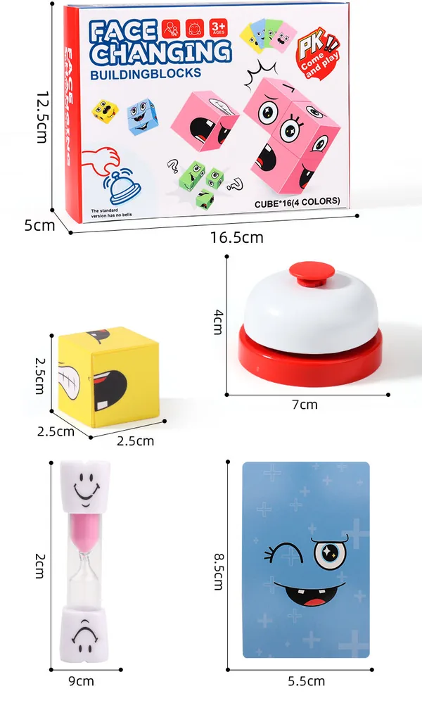Face-Match Plastic Puzzle Blocks