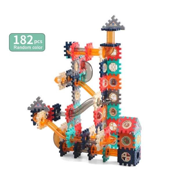 182-Piece Marble Track Construction Kit