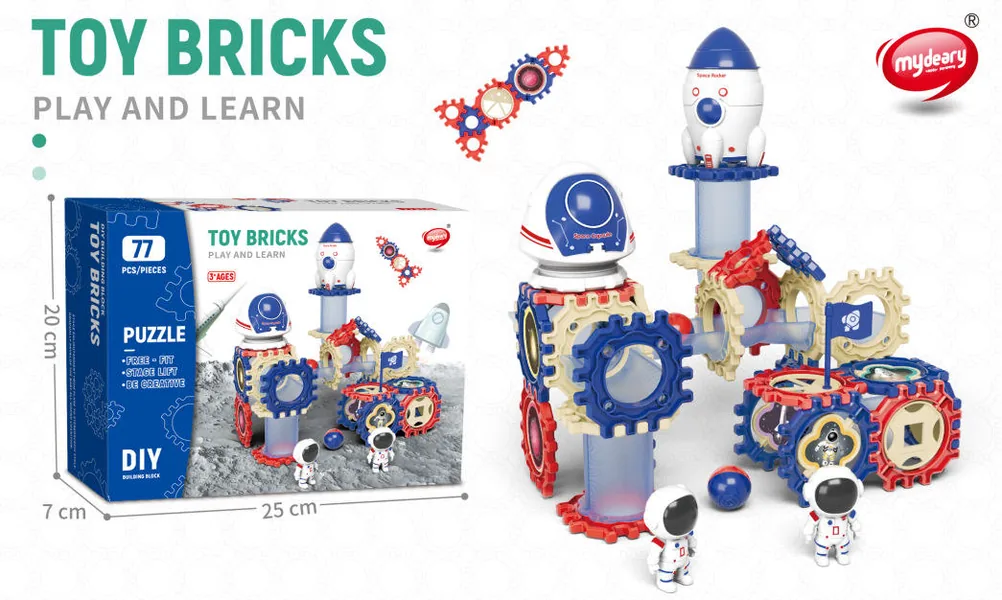 Space-Themed Marble Run Building Set