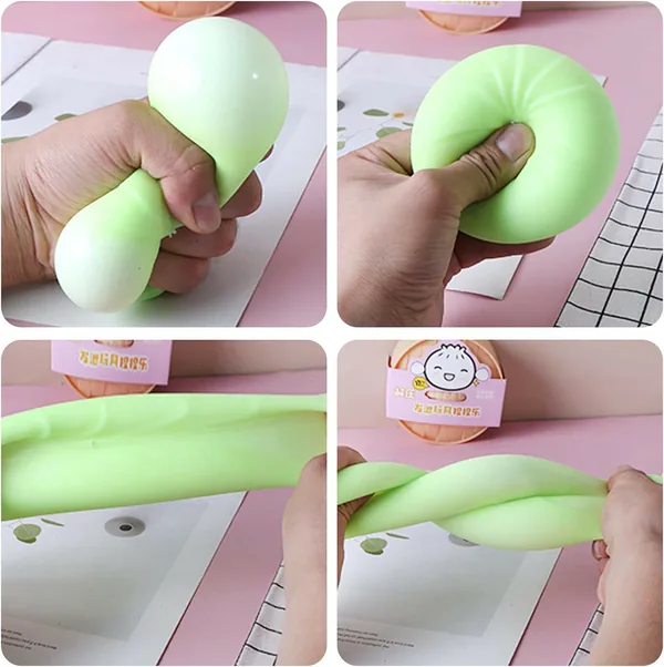 Dumpling Squeeze Toy in Steamer Box