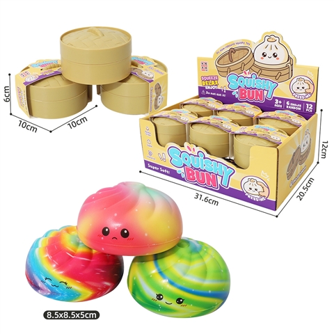 Rainbow Bun Squishy with Steamer