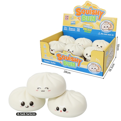 White Bun Squishy in Counter Display
