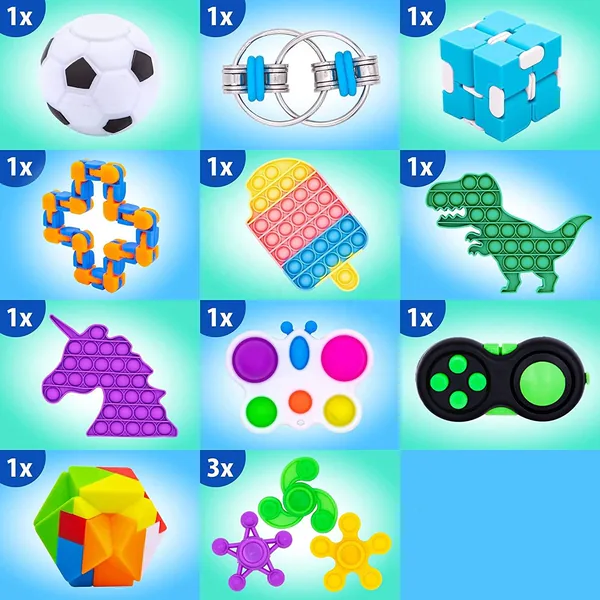 50-Piece Mixed Fidget Selection