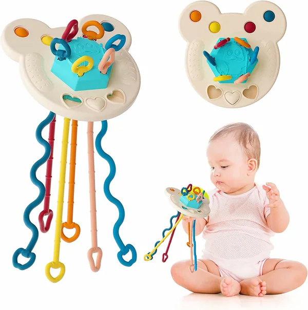 Flying-Saucer Pull-String Activity Toy