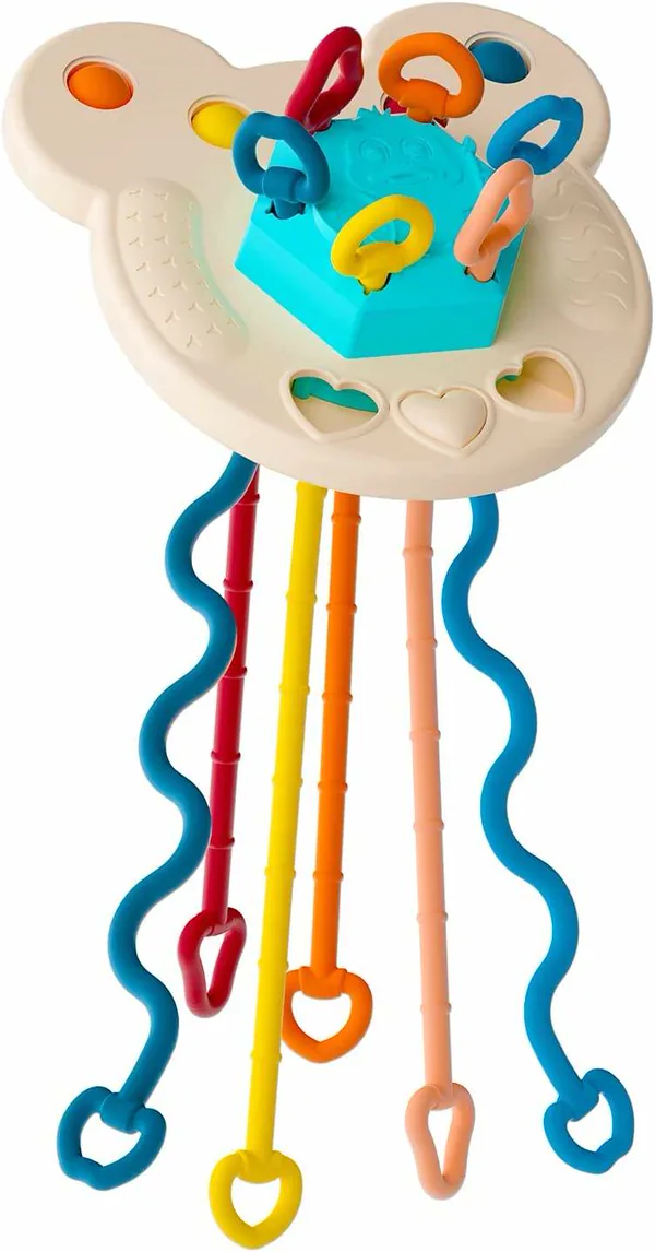 Flying-Saucer Pull-String Activity Toy