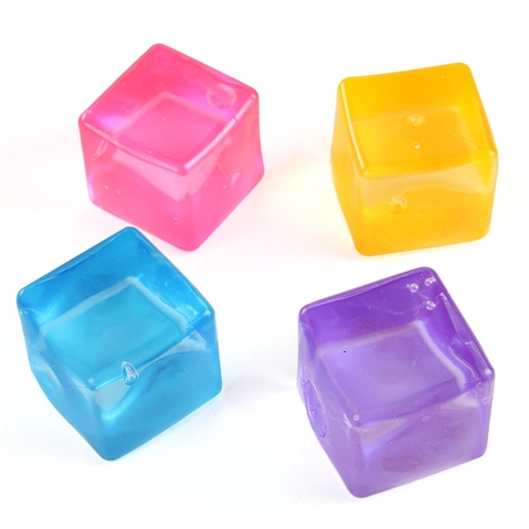 Mini Clear Ice-Cube Squishy, 3.5 cm