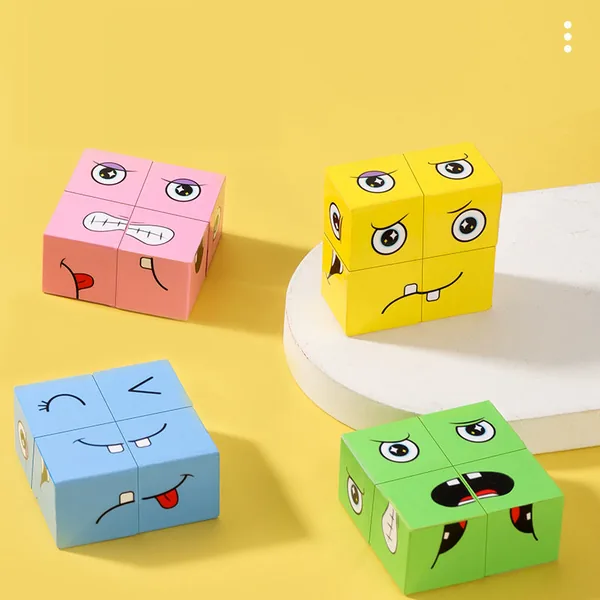 Face-Match Plastic Puzzle Blocks