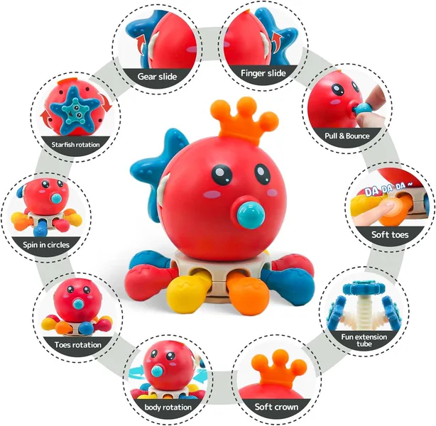 Octopus Pull-String Activity Toy