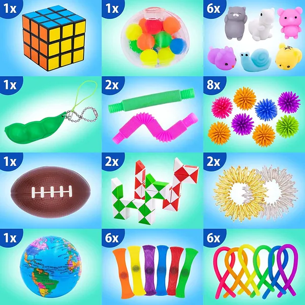 50-Piece Mixed Fidget Selection
