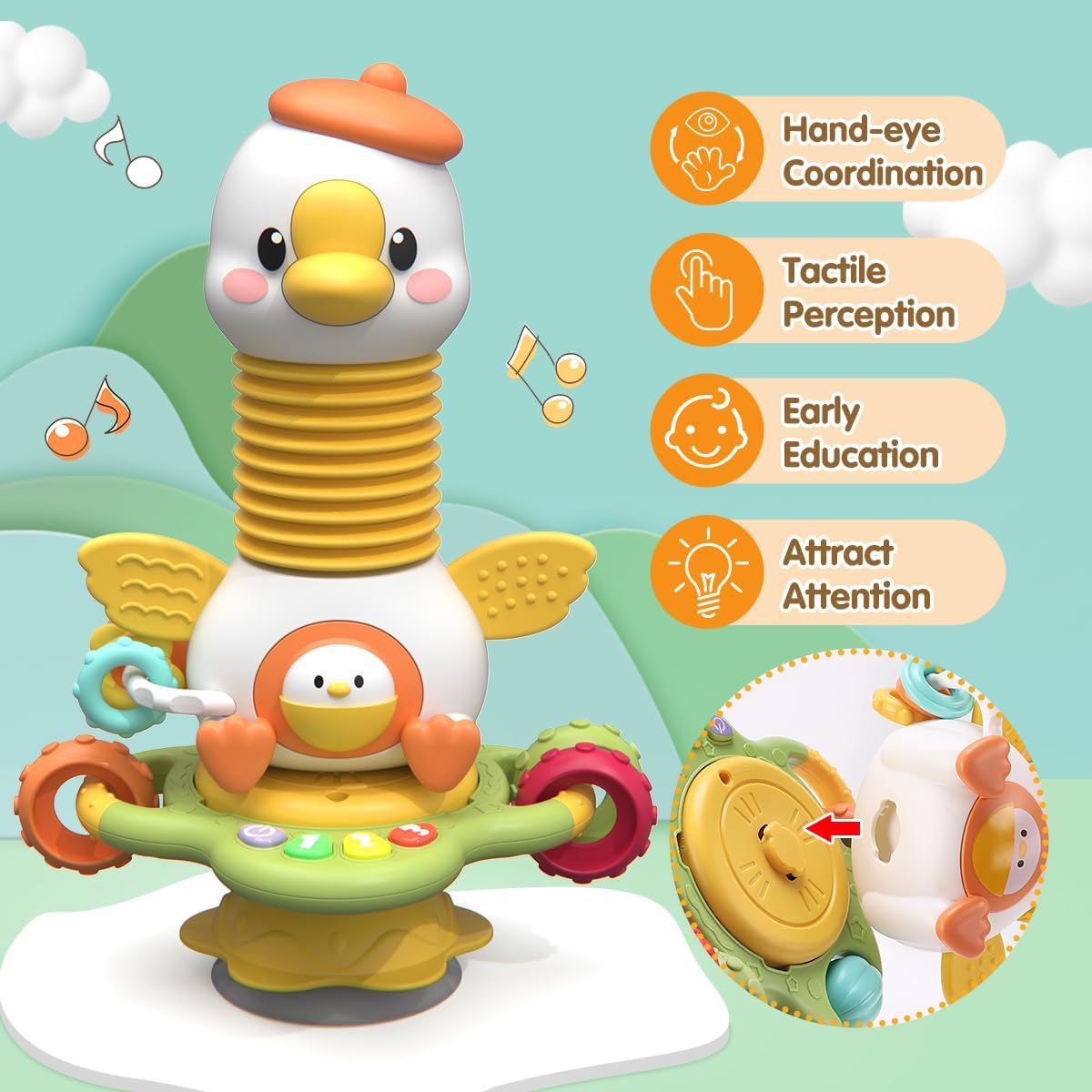 Chicken Stacking & Spinning Activity Toy