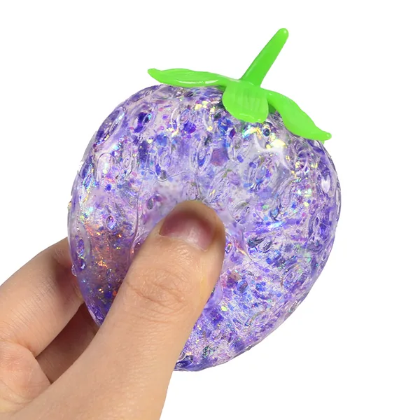 Clear Strawberry Bead-Fill Squishies