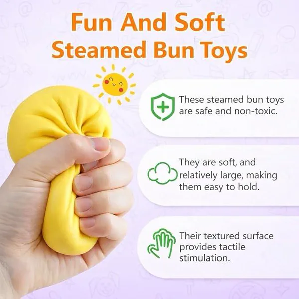 Dumpling Squeeze Toy in Steamer Box