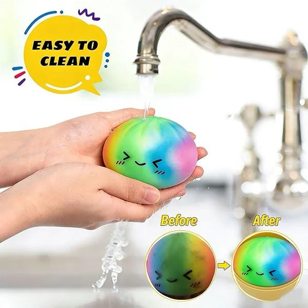 Colorful Dumpling Squeeze Toy & Steamer