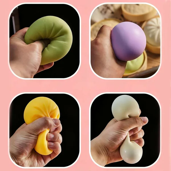 Dumpling Squeeze Toy in Steamer Box