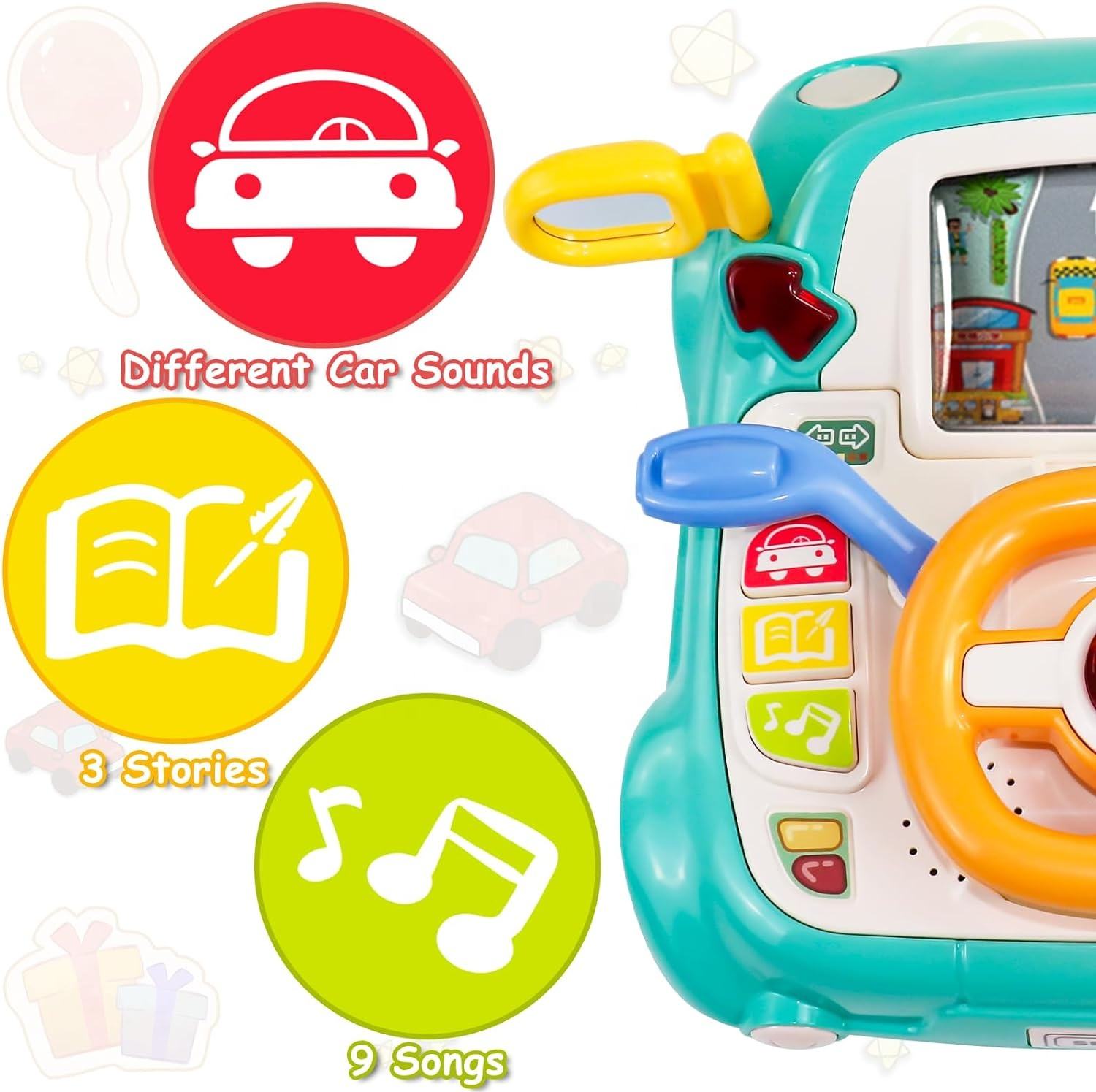 Musical Steering Wheel Play Toy