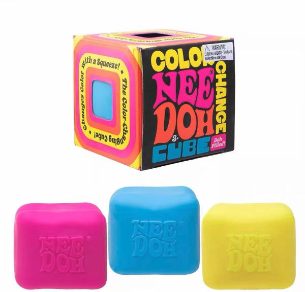 Colorful Dough-Fill Squeeze Cubes