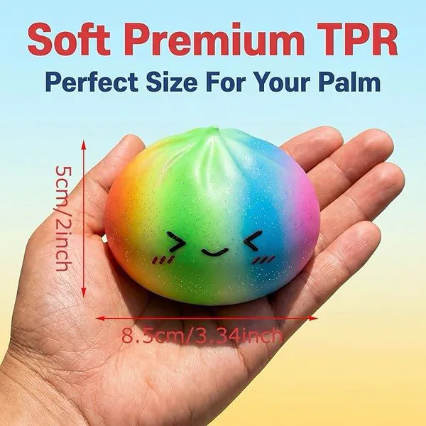Colorful Dumpling Squeeze Toy & Steamer