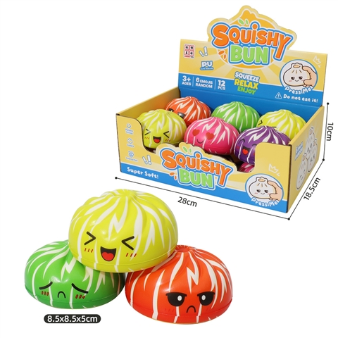 Zebra-Print Bun Squishy in Counter Display