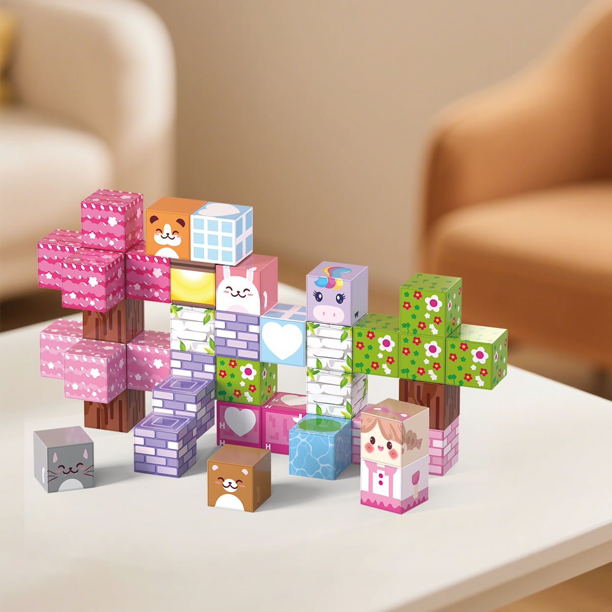 40-Piece Mini Magnetic Cube Set