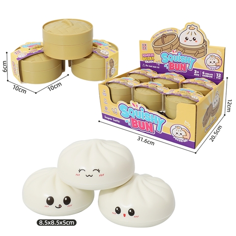 White Bun Squishy with Steamer