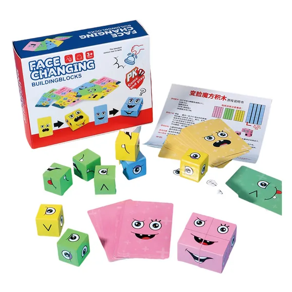 Face-Match Plastic Puzzle Blocks