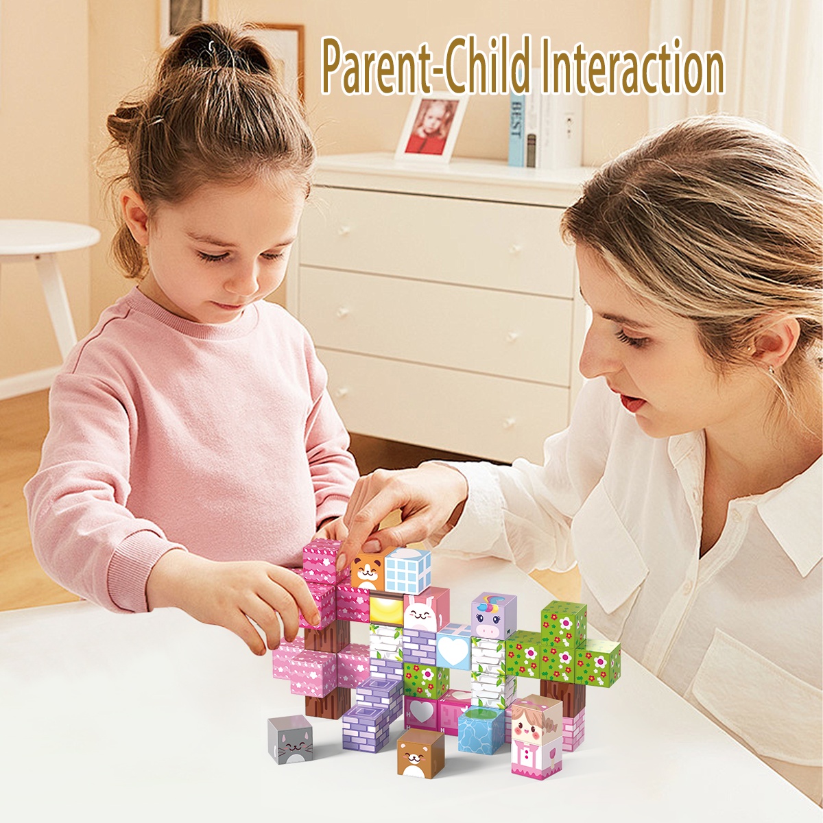 40-Piece Mini Magnetic Cube Set